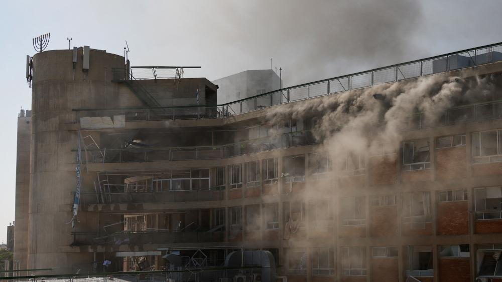 Israeli hospital damaged and injuries reported after Iranian missile strike