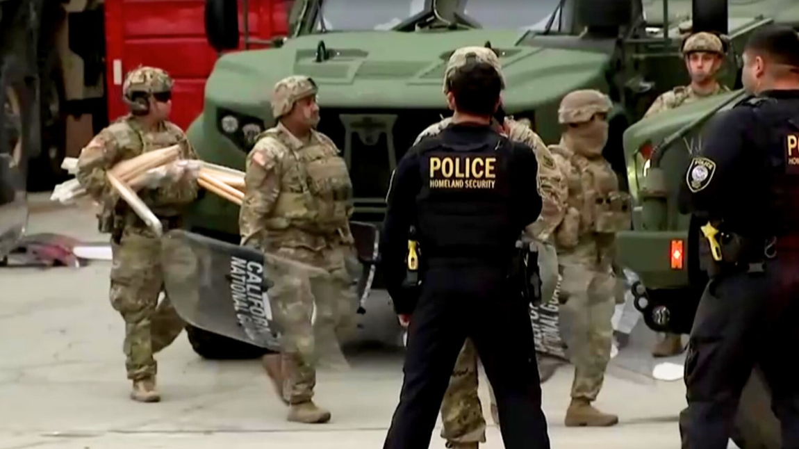 Troops sent by Trump arrive in LA with more immigration raid protests expected 